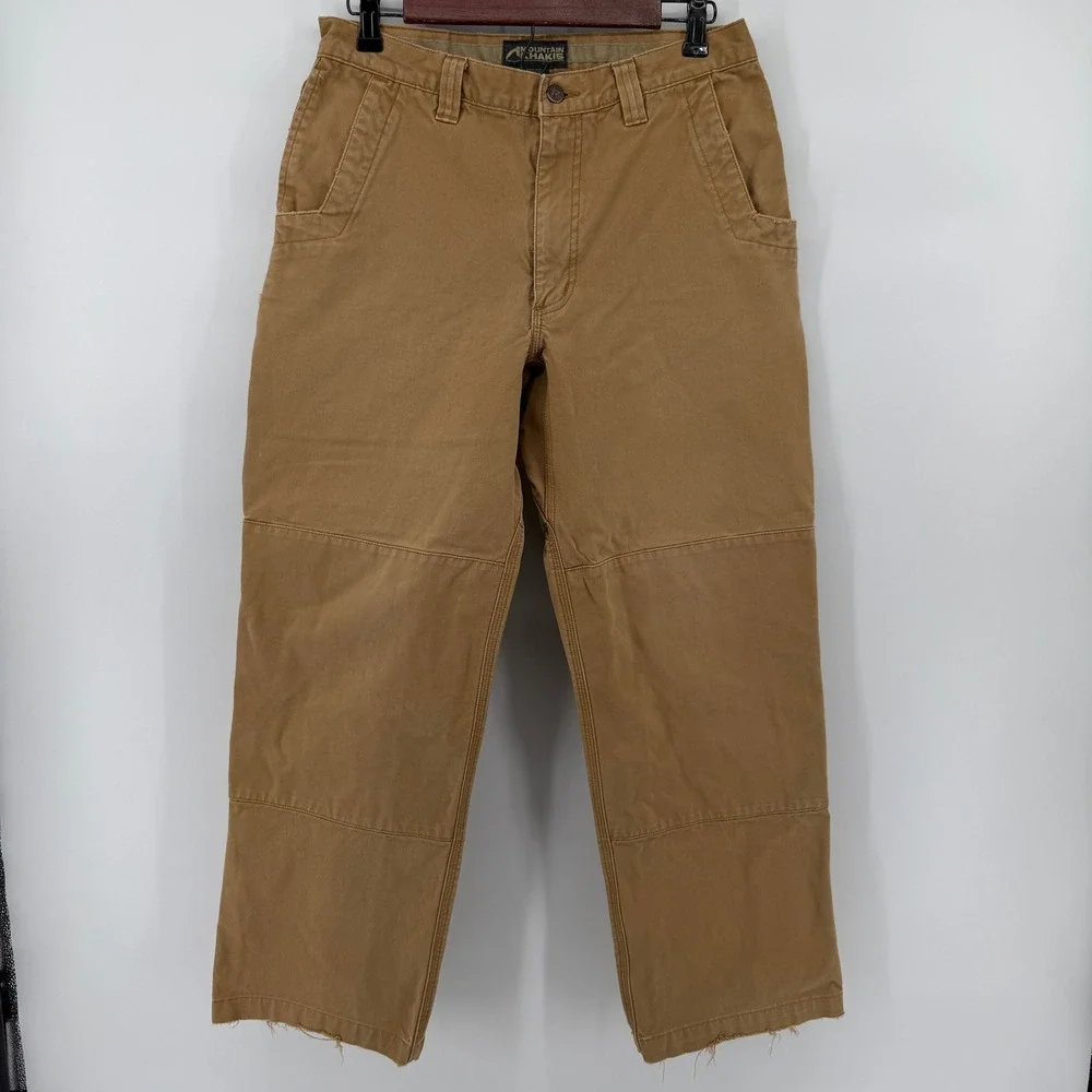 Mountain Khakis Alpine Utility Pant Mens 32x34 Brown Double Knee Canvas Workwear